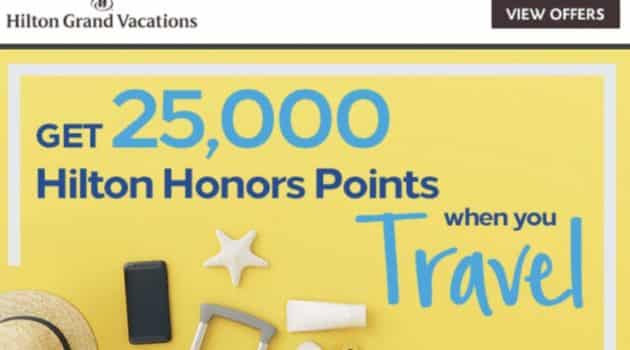 Hilton Timeshare Offer: $199 4 Nights + 25K Points