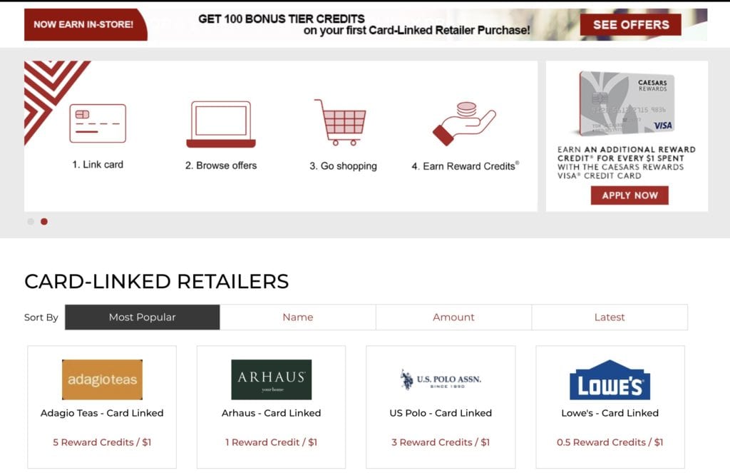 Caesars Rewards Bonus Offer Card Linked Tier Credits, Hyatt Points