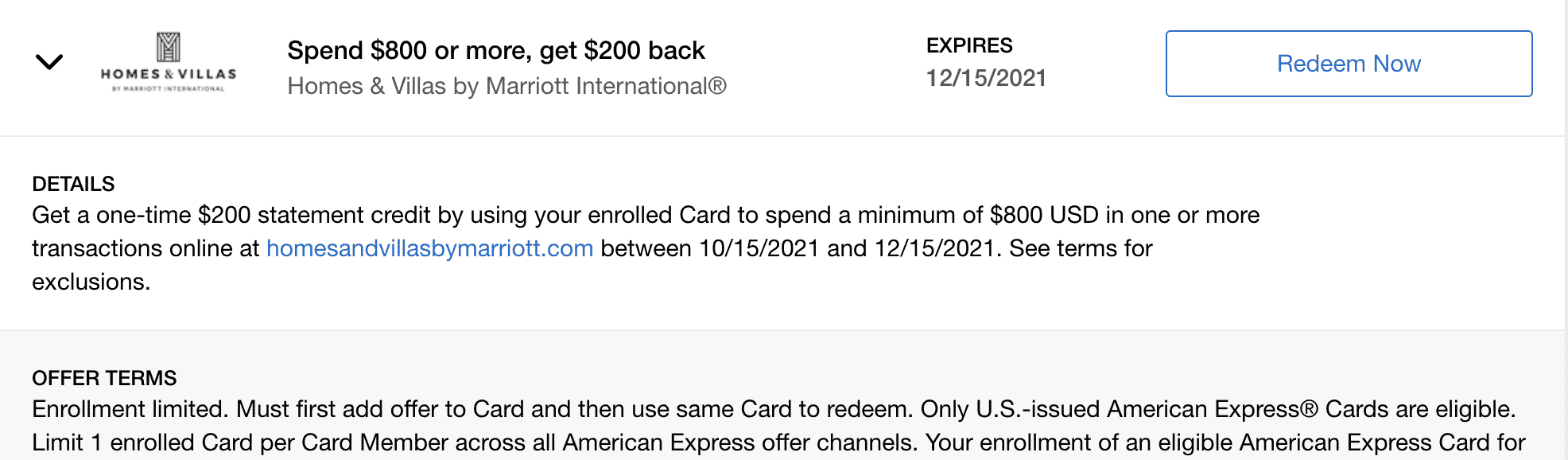 Marriott Amex Offer