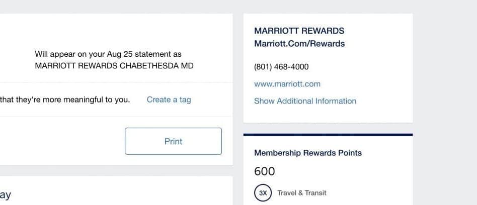 Amex Travel Marriott