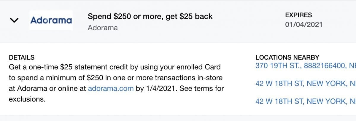 amex offers