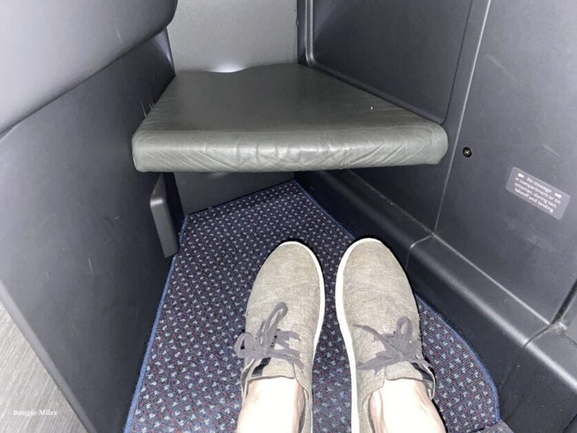 a pair of shoes on a seat