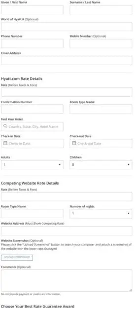 hyatt best rate guarantee