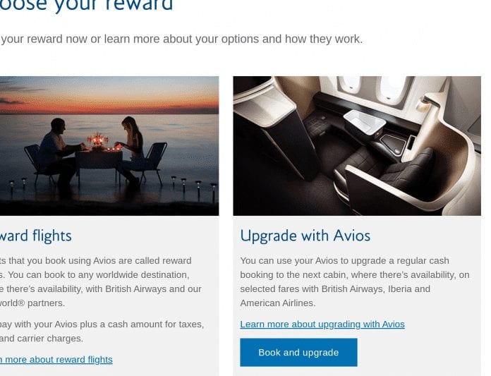 British Airways Upgrades