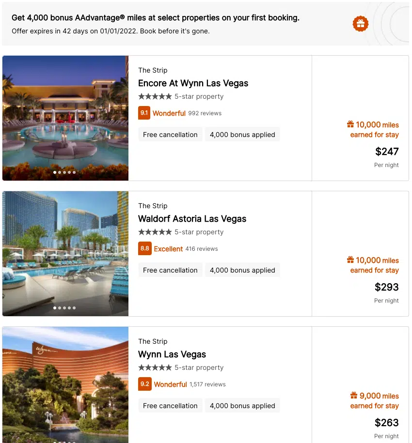 Earn AAdvantage Miles Bonus