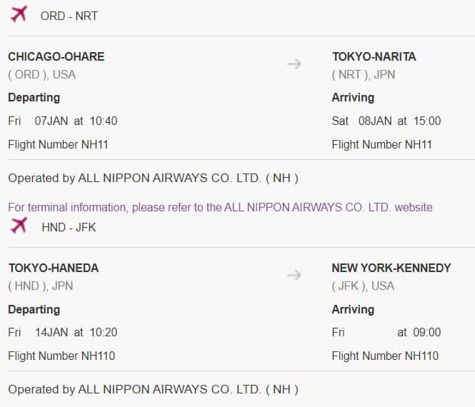 Book ANA First Class with Virgin Miles