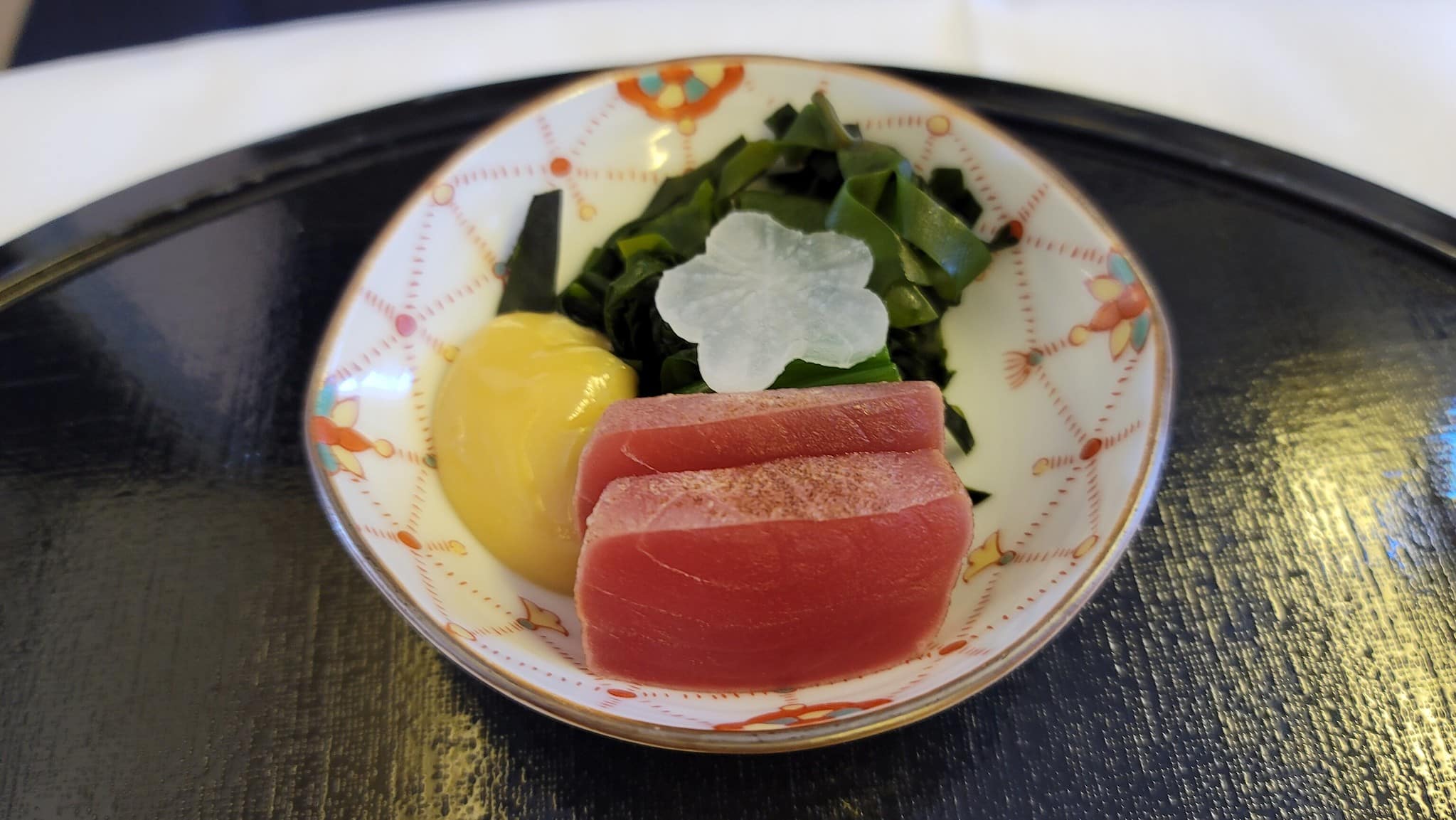 a bowl of food on a table