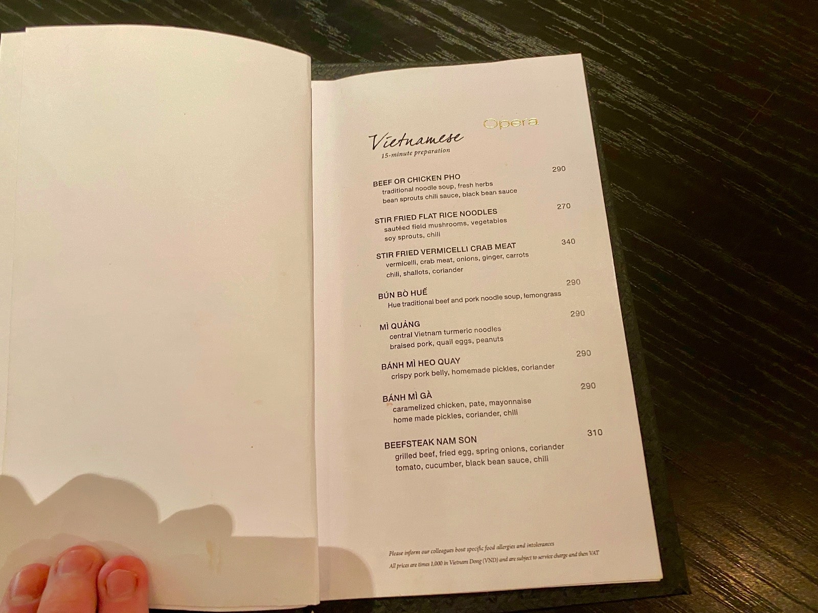 a hand holding a menu