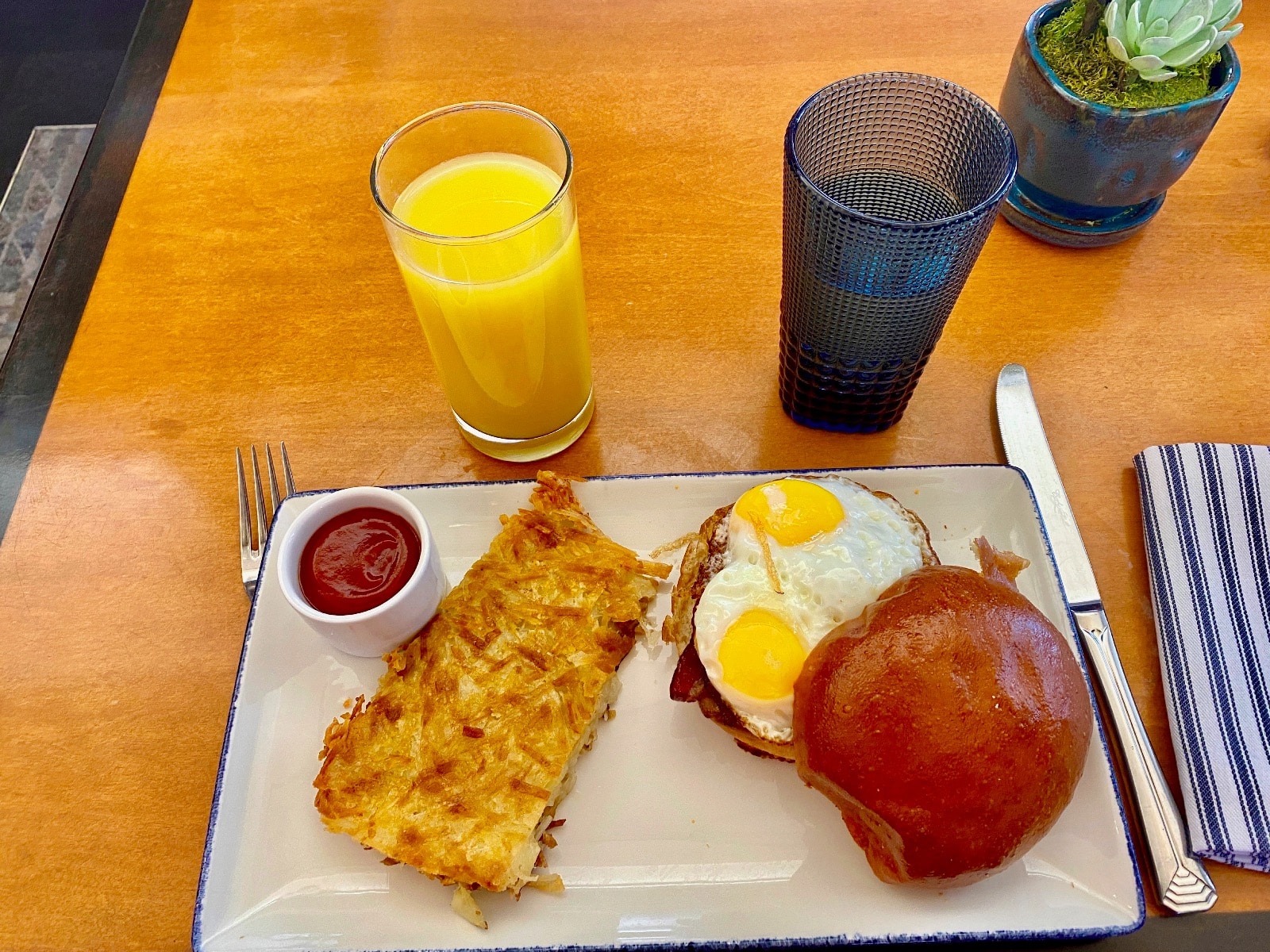 a plate of food on a table