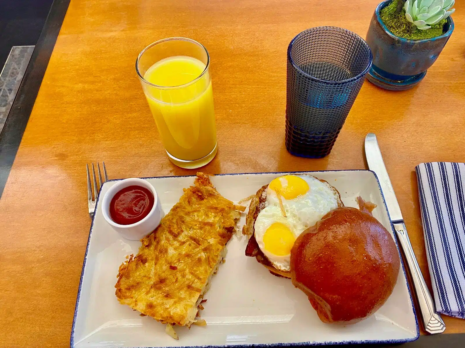 a plate of food on a table