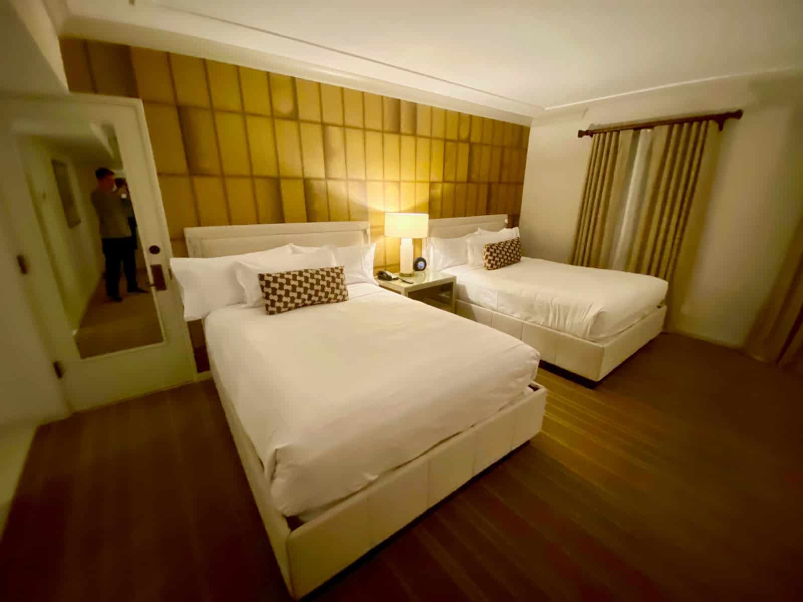 two beds in a room