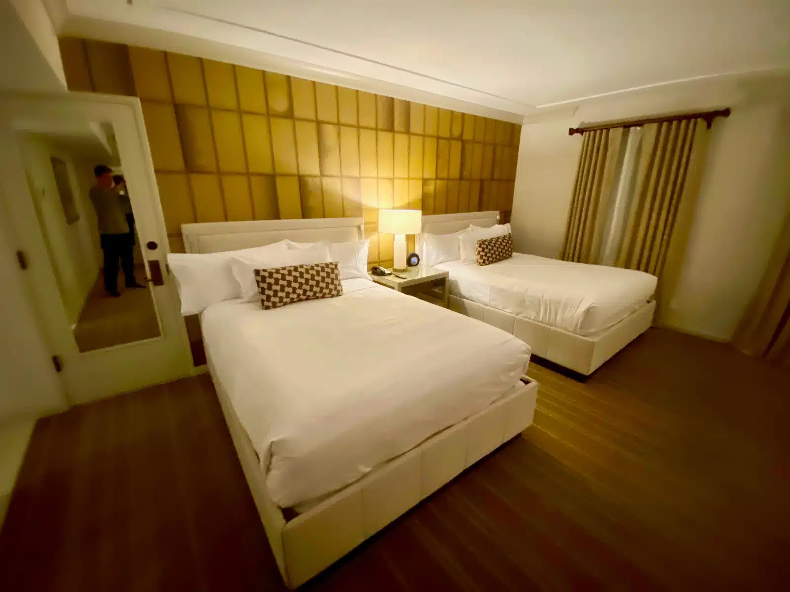 two beds in a room