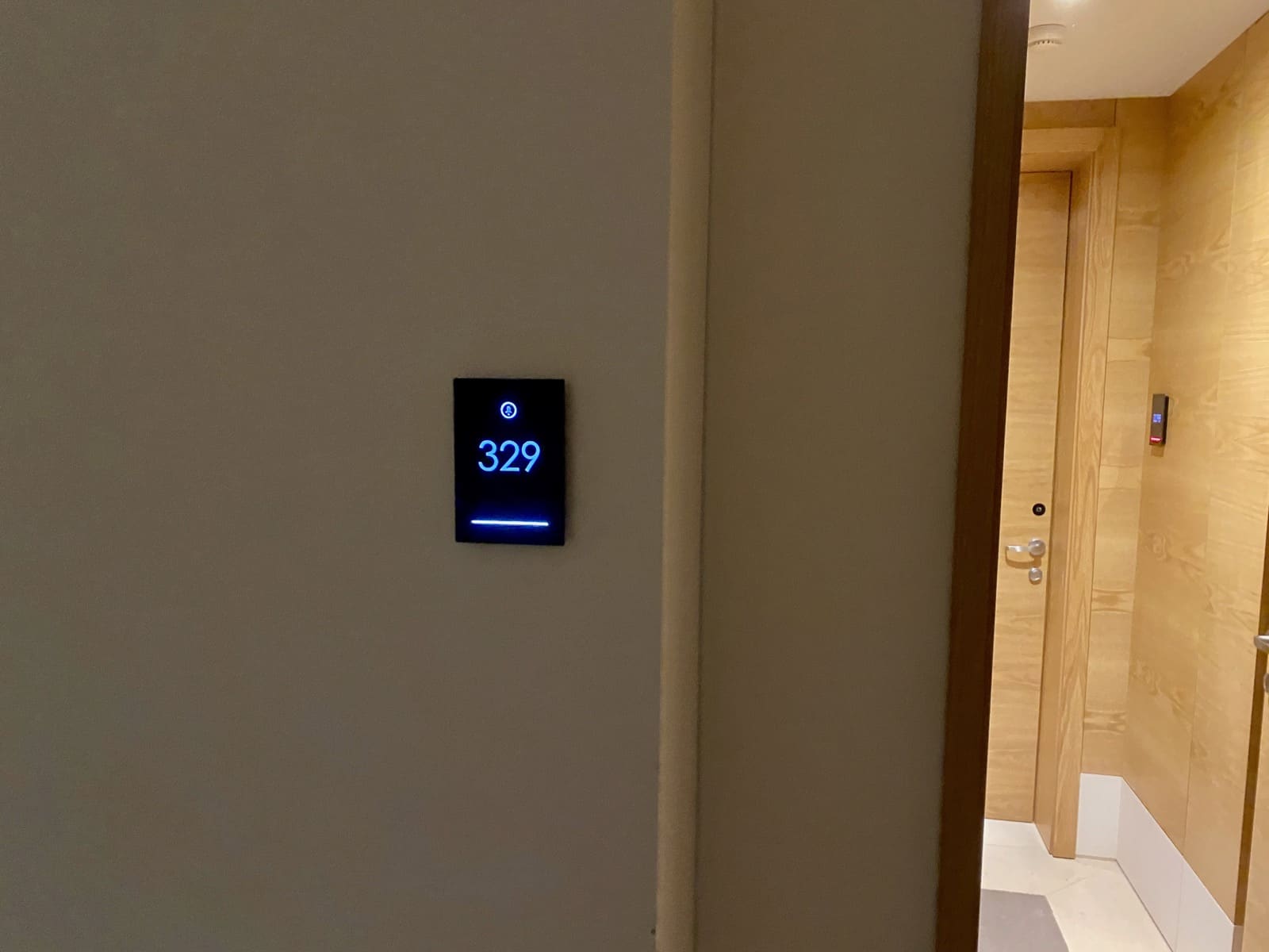 a digital thermostat on a wall