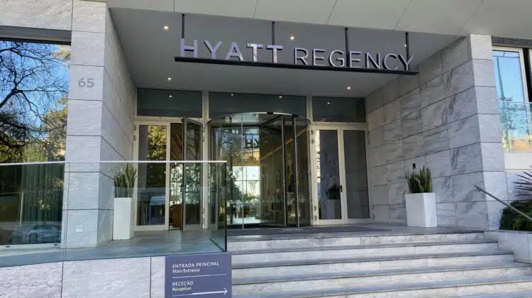 a building with a sign on it