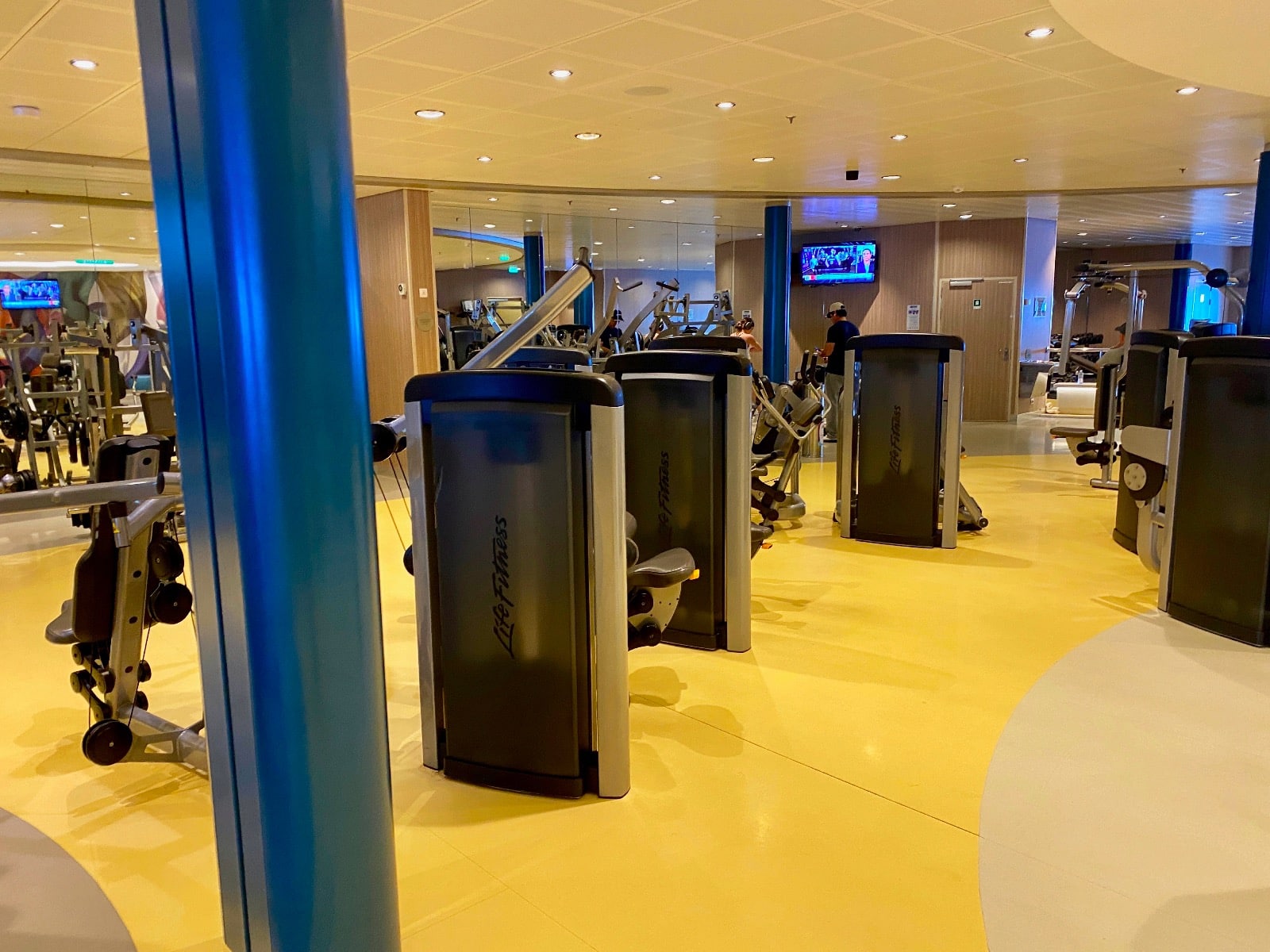 a gym with exercise machines