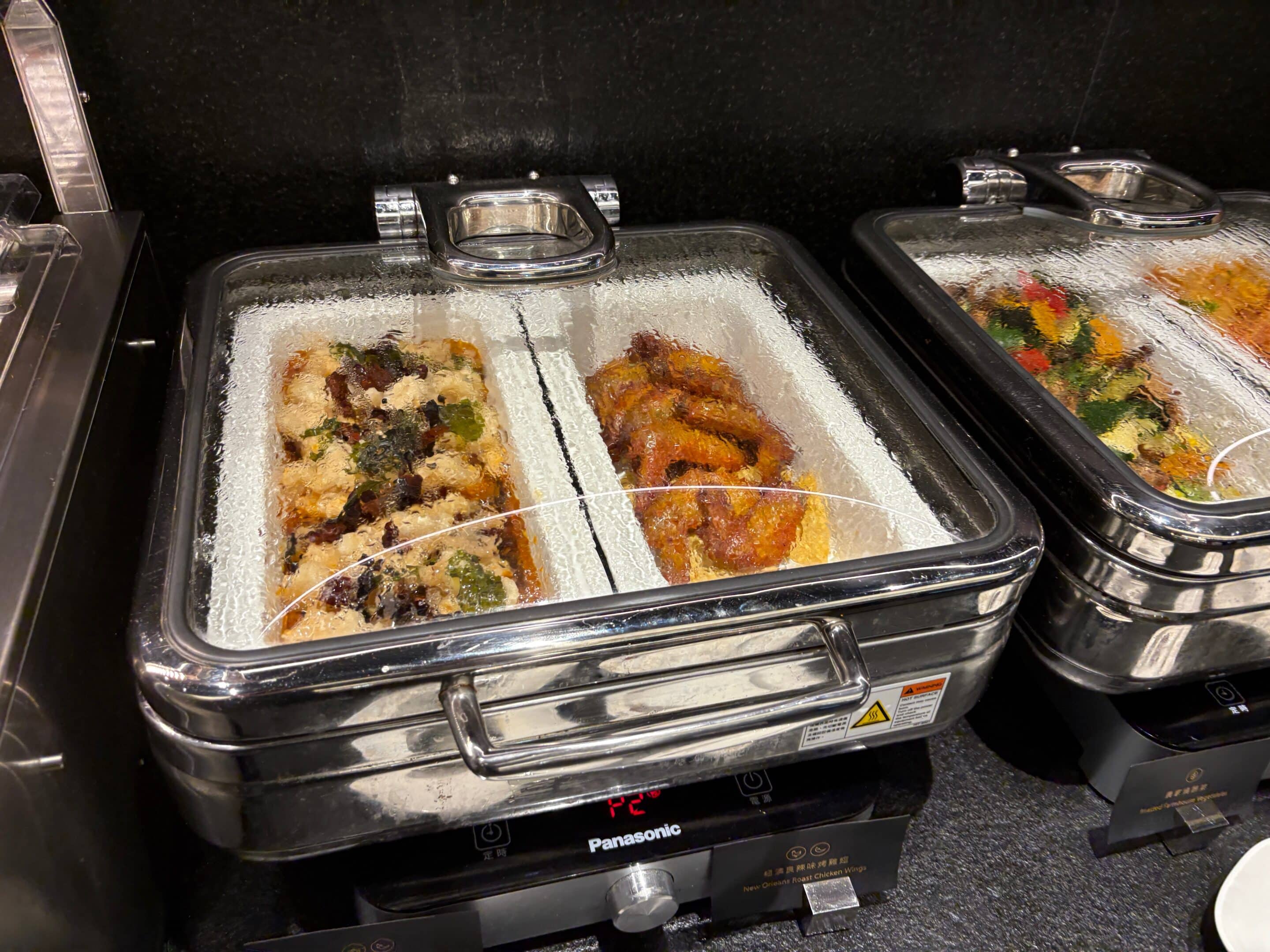 food in a container on a stove