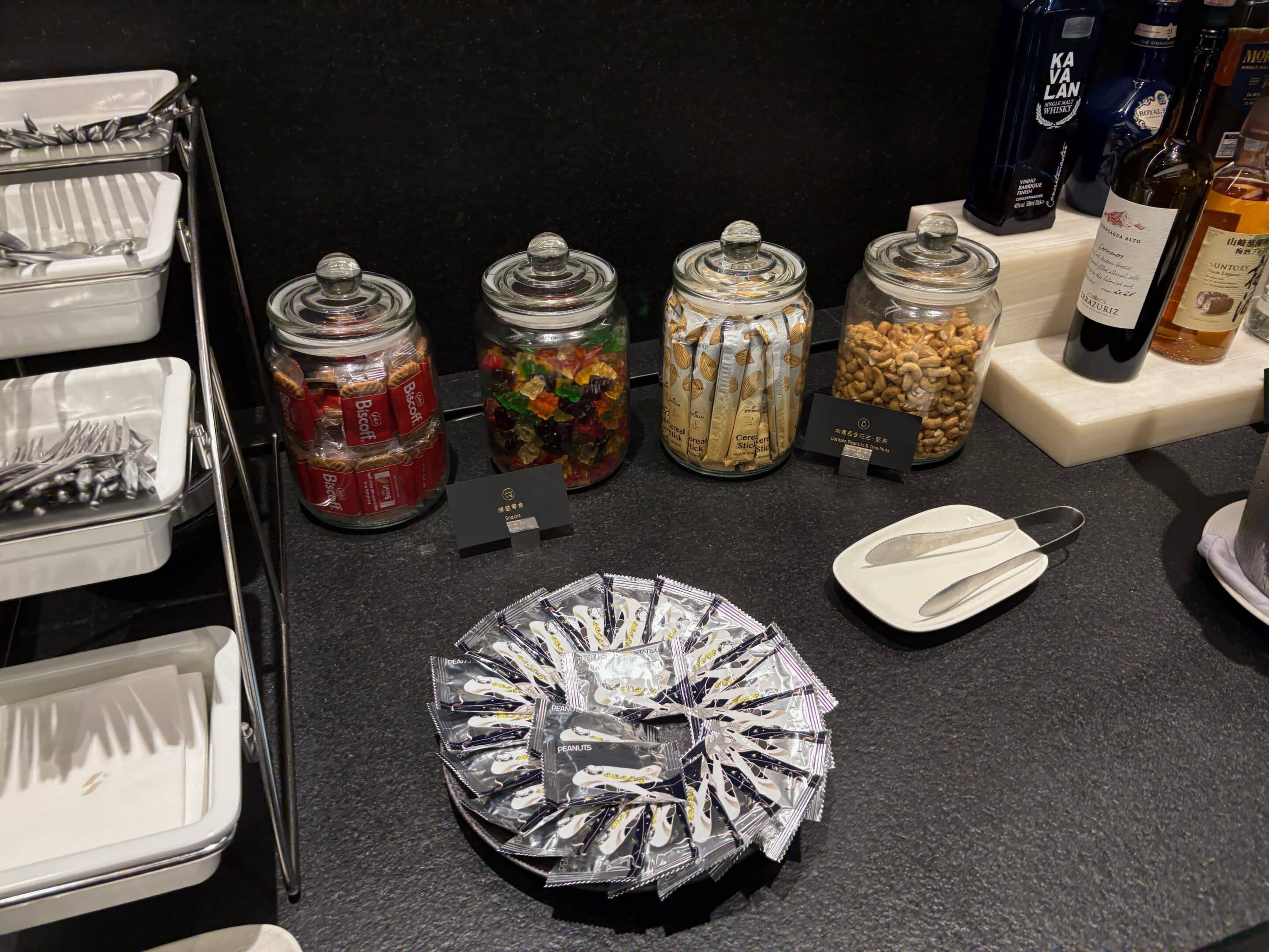 a group of candy in a glass jar