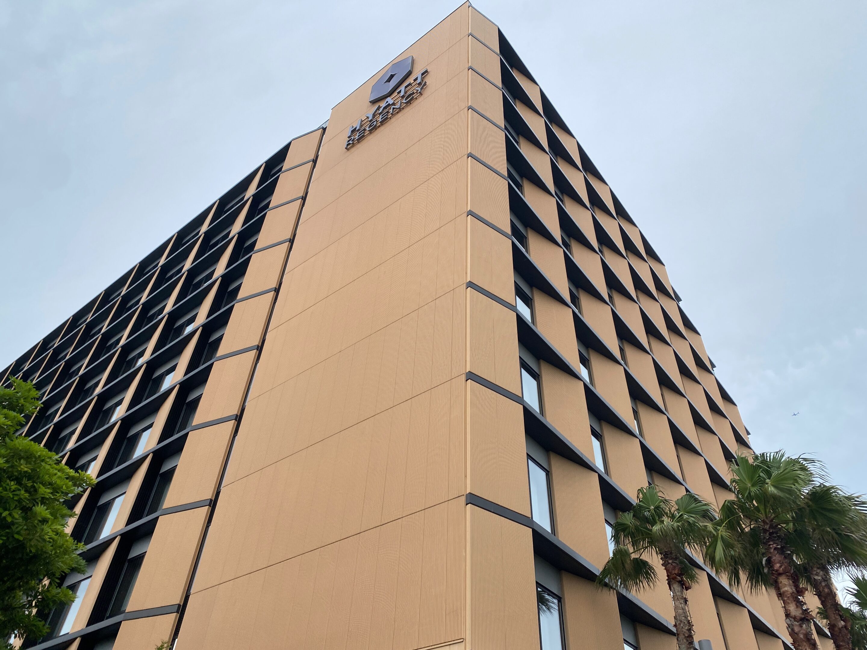 a building with a logo on it