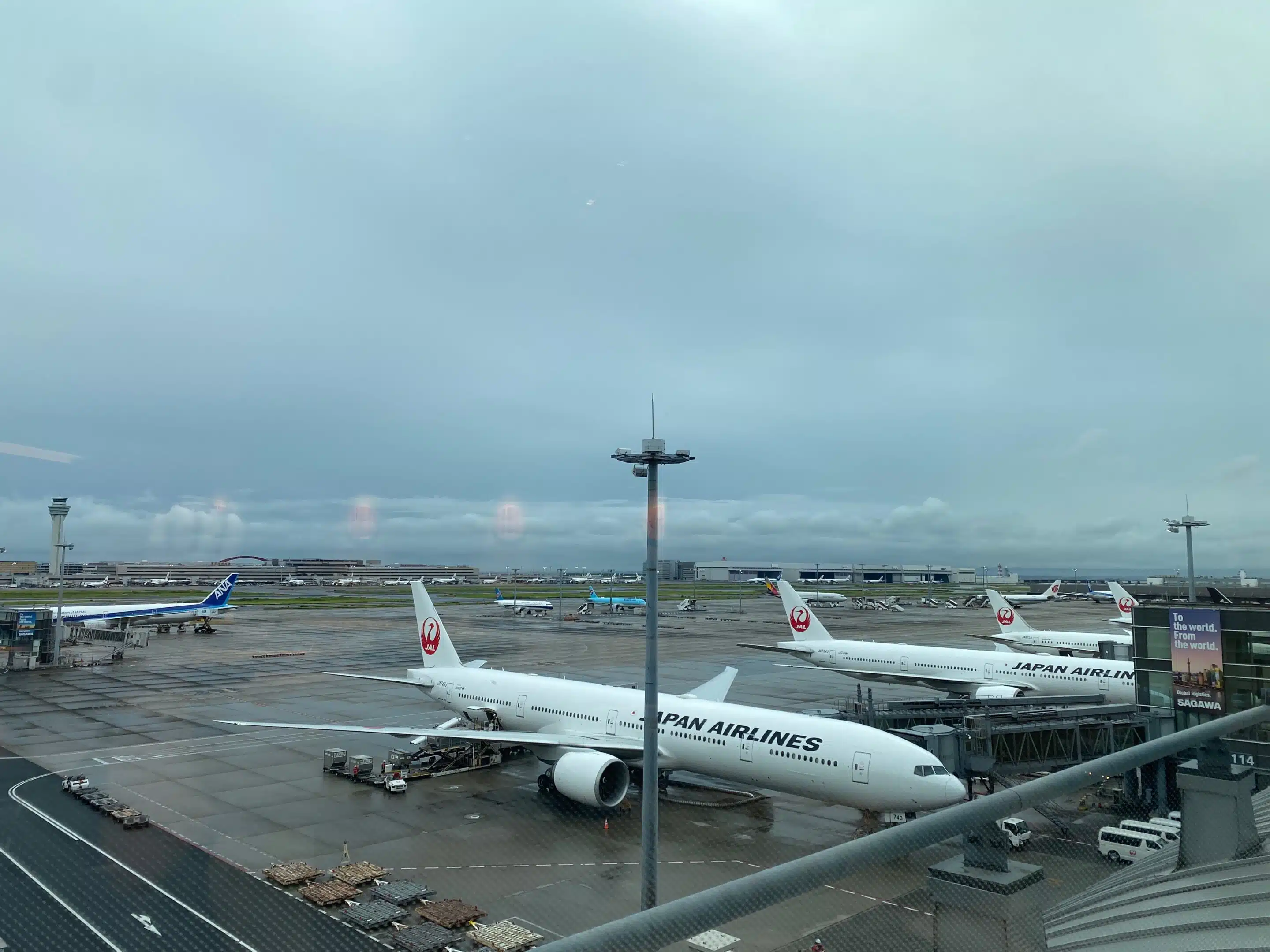 airplanes parked at an airport
